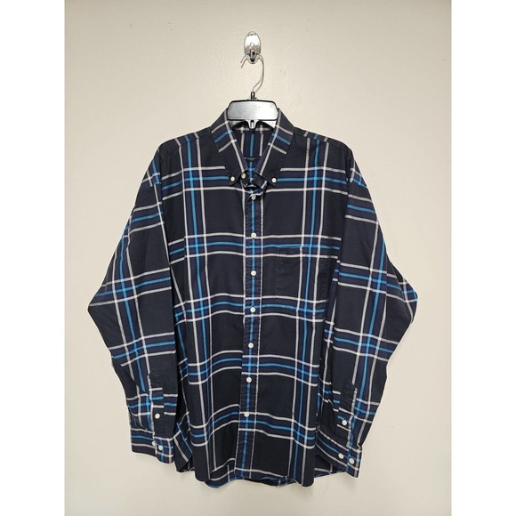 Burberry Other - Burberry London Mens Button Up Shirt Size XL Long Sleeve Plaid Blue Office